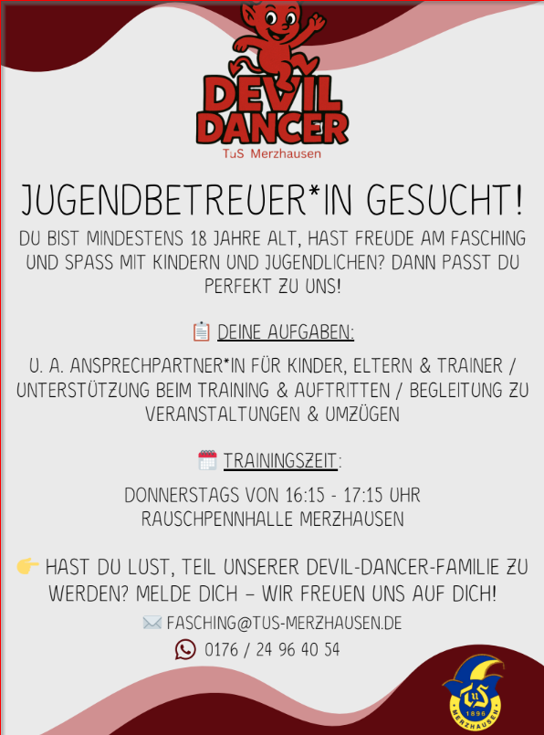 Jugendbetreuer*in für die Devil-Dancer